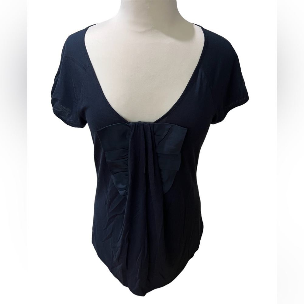 Anthropologie Leifsdottir Draped Ruffle Front Blouse - Medium